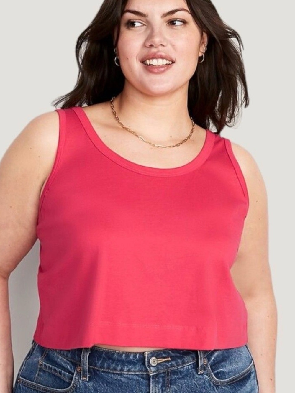 Old Navy Women’s Sleeveless Crop Tank Top - Red/ Cosmic Rouge size 4X